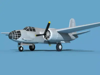Douglas A-20A Havoc V00 3D model