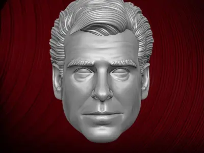 Pierce Brosnan James Bond 3D printable for action figures 3D print model