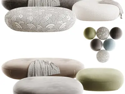 GALET Pouf By Giorgetti Free low-poly 3D model