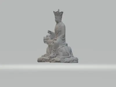 Ksitigarbha Bodhisattva Buddha Statue 3D print model