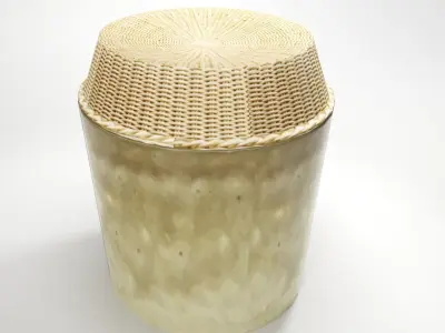 SobaChoko rattan stool Free 3D model