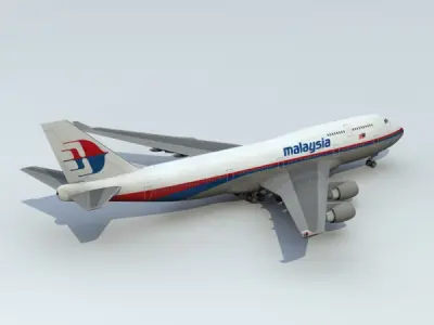 747-400 Malaysia Airlines 3D model