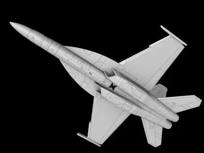 F-18 HORNET SCALE 1-72 PRINTABLE STL FILES 3D print model