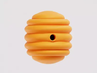 Bee Honey Hive 3d Model Low-poly 3D model