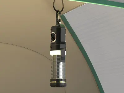 Outdoor Shelter Tent with Insect Protection Lamp Green 3D model