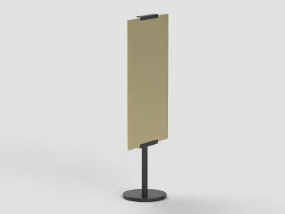 Blank bus stop or cafe and street billboard Mockup 3D model