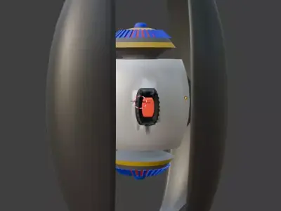 Flying bot 2 Free low-poly 3D model