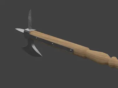 German Cavalry Ax Low-poly 3D model