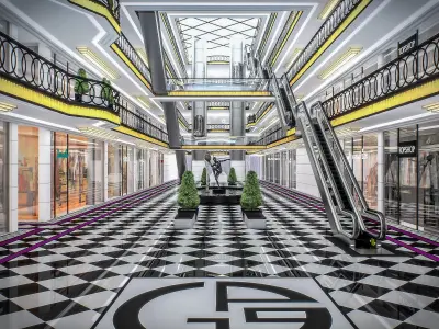 Shopping Mall interior 3D model