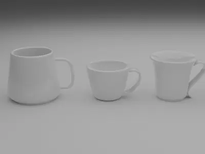 7 Cups Kit 3D model