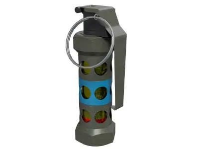 Stun Grenade 01 - Low Poly Game Ready Low-poly 3D model