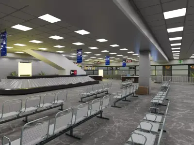 Airport from inside -BaggageClaim 3D model