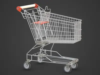 Shopping Cart 2 3D model purchase