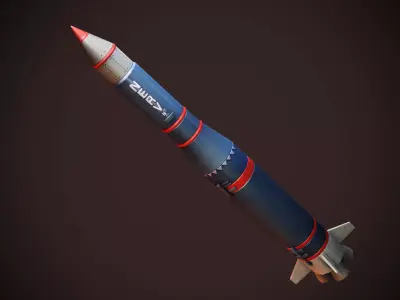 EVA N2 missile Nuclear Bomb Low-poly 3D model