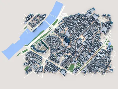 Cathedrale Saint-Maurice dAngers France 3D model