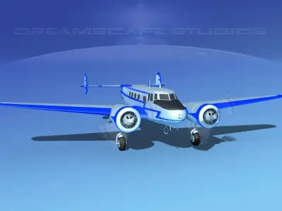 Lockheed L10 Electra Private 1 3D model