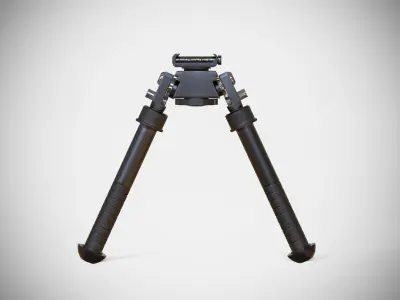 Foregrip Attachments Pack - Vertical - Angled - Folding - Bipod Low-poly 3D model