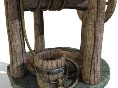 Water Well Medievall 3D model