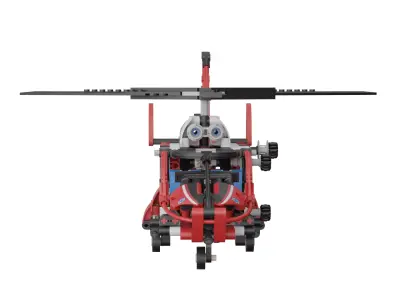 Lego Helicopter Low-poly 3D model
