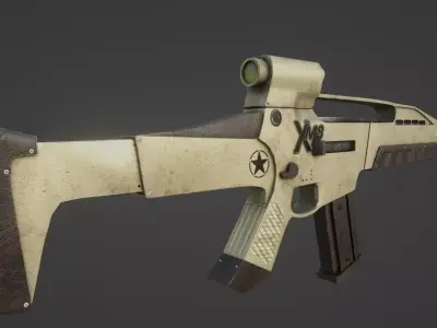 XM8 Rifle Low-poly 3D model