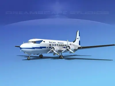 Douglas DC-4 Aerolineas Argentinas 3D model