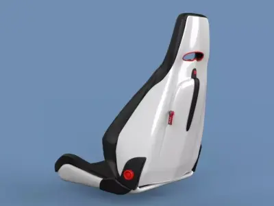 Basic car seat concept design 3D model Low-poly 3D model