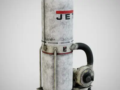 Sawdust Collector - JET 01 Dirty Low-poly 3D model