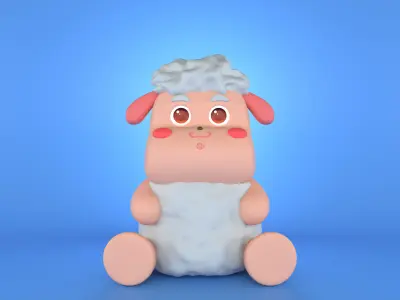 sheep 3d model cartoon 3D model