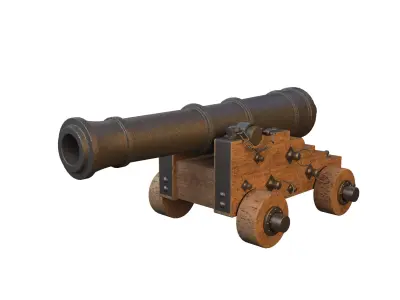 Cannon wooden 3D model