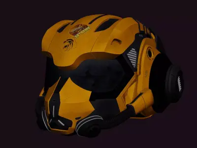 Pilot Helmet  - Highpoly Model 3D model