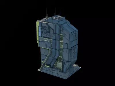 Cyberpunk Building 7 Low-poly 3D model purchase