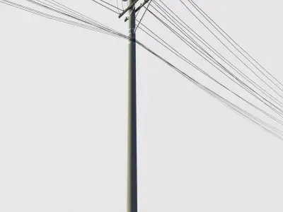 Power Pole Street Free 3D model