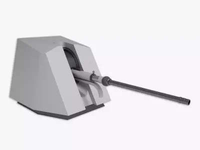 76MM OTO Melara super rapid stealth 3D model