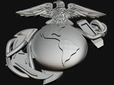 3D USMC Logo 3D model