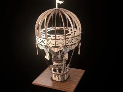 Wooden balloon 3D model