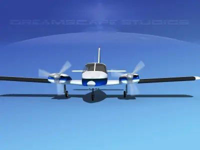 Piper PA-34 Seneca V11 3D model