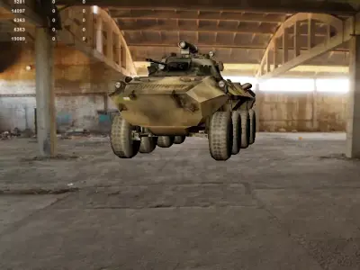 High Quality 3D Model of Armored Personnel Carrier APC 3D model