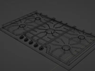 Gas Cooktop 3D model