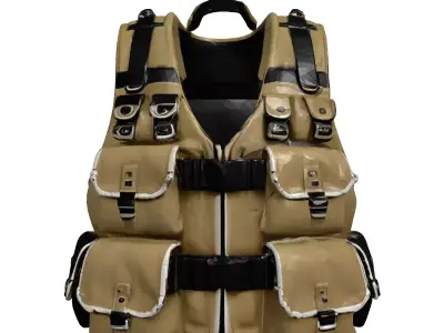 Military Tactical Utility Vest 3D model