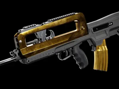  Low Poly FAMAS Rifle Low-poly 3D model