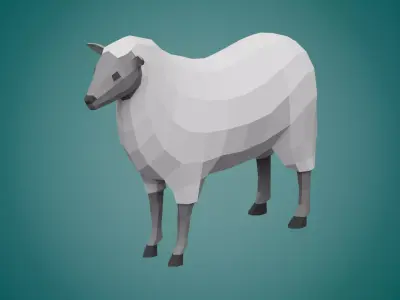 Stylized SHEEP Low-poly 3D model