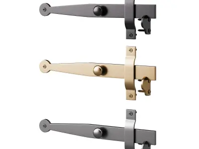 Cast Iron Gate Latch Bar Catch 3D model