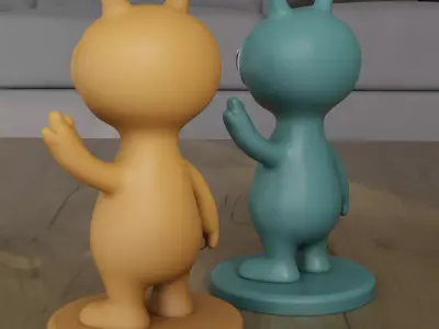 Cute Alien Desk Companion 3D Print Model STL 3D print model