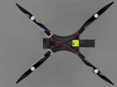 Alien 450 Quadcopter Low-poly 3D model