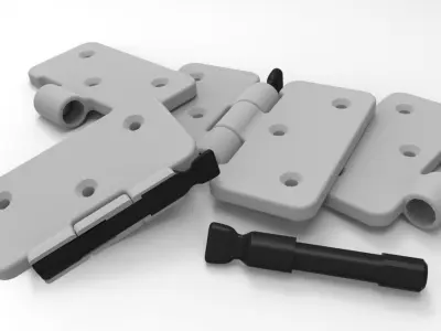 3D Printed Rotational Stopped Hinge Free 3D print model