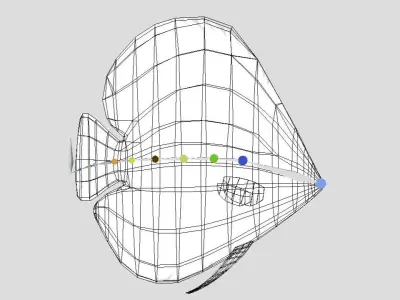 Discus Realistic Animated Low-poly 3D model