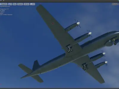 Ilyushin Il-38 Maritime Patrol ASW Aircraft Low-poly 3D model