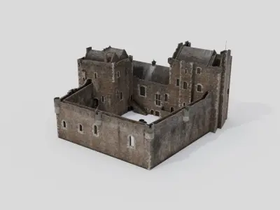 Doune Castle Low-poly 3D model