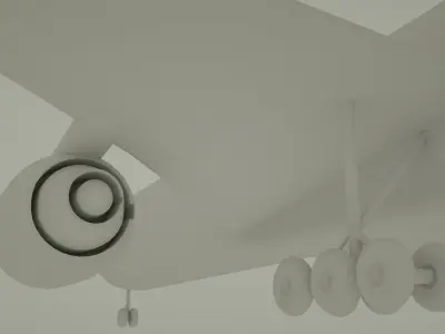 Boeing 777-300 er  Low-poly 3D model