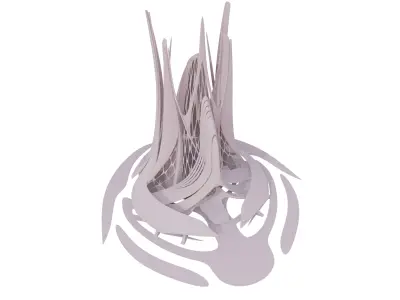 Futuristic  Expo Center building Sci-Fi  3D model